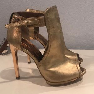 BCBGMaxAzria Gold heel boots
